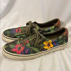 Polo Ralph Lauren Men's Thorton III Tropical Floral Canvas Sneakers Size 10D